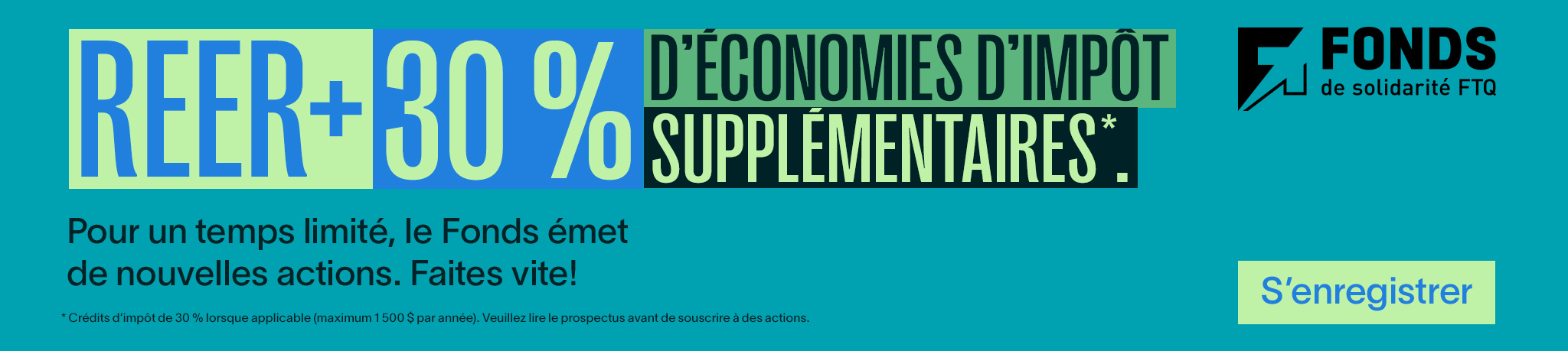 Fonds FTQ REER Bannière